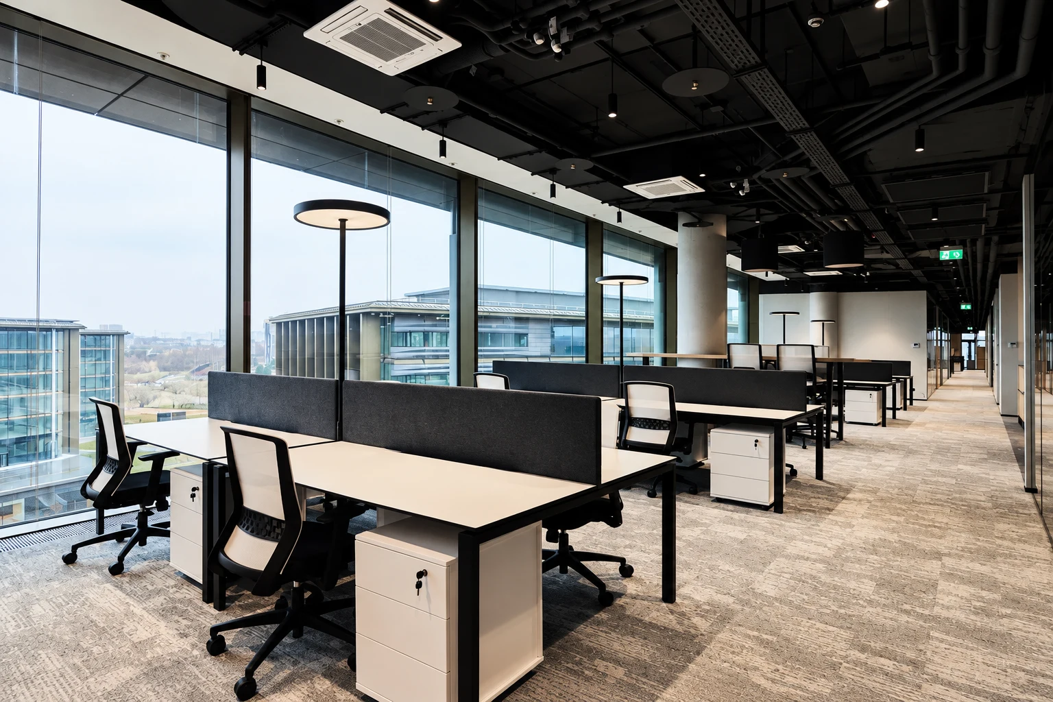 Open workstation rows